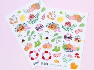Sticker Sheet Fall in Love with Fall